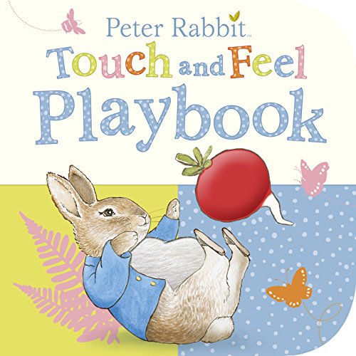 Peter Rabbit lying with a large red radish and butterflies.