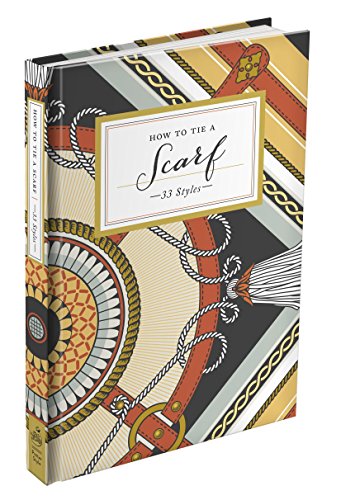 Book cover with scarf designs and title "How to Tie a Scarf.