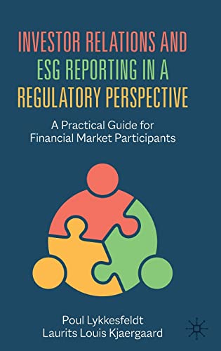 Book cover with puzzle pieces and text about investor relations and ESG.