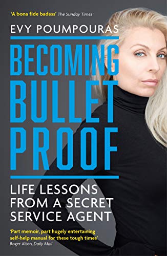 Book cover featuring Evy Poumpouras in a black turtleneck against a dark grey background.