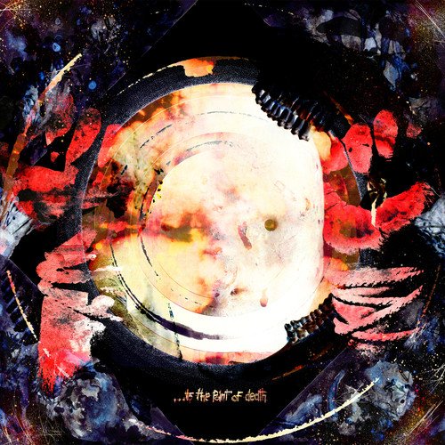 Abstract album cover with red and black splatters around a central white circle.