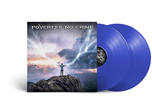 Vinyl record set with blue discs and cover art of a stormy landscape.