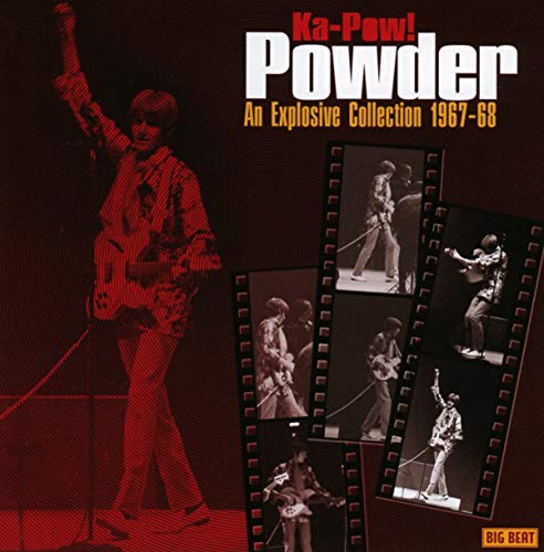 CD cover for “Powder” featuring a musician with a guitar, 1967-68.