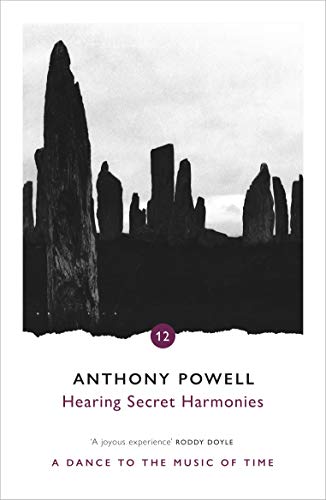 Book cover: stone monoliths against a white background, title "Hearing Secret Harmonies".