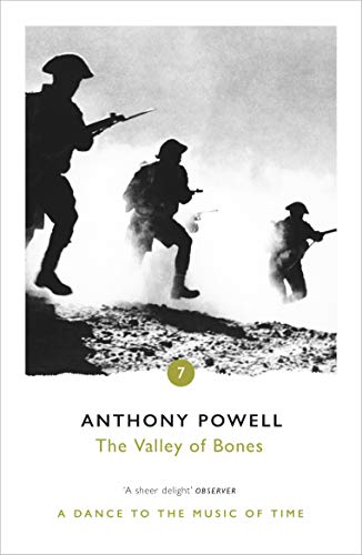 Book cover: soldiers in silhouette, title "The Valley of Bones" below.