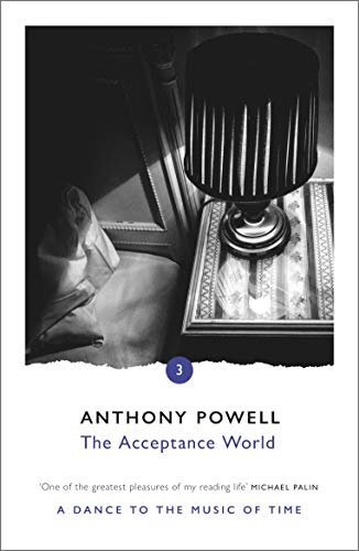 Book cover: "The Acceptance World" by Anthony Powell, featuring a lamp and shoe.