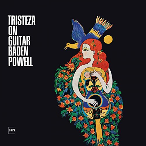 Album cover for Baden Powell’s “Tristeza On Guitar” featuring a woman with a guitar.