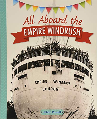 Book cover depicting the Empire Windrush ship arriving in London.