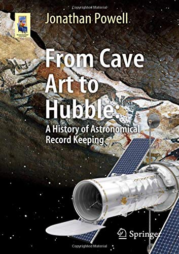Book cover: cave paintings and the Hubble Space Telescope.