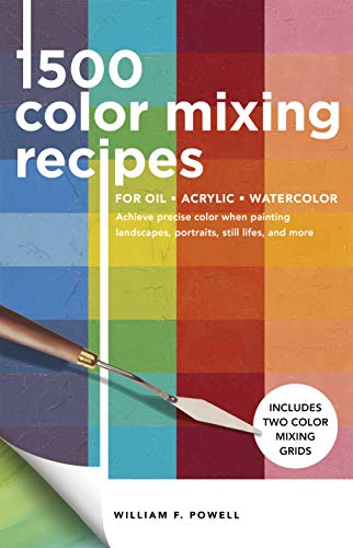 Book cover with colorful swatches and painting palette knife.