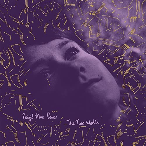 CD cover: purple background, woman’s face, and gold abstract line art.