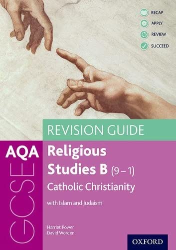 AQA GCSE Religious Studies B revision guide cover featuring hands from The Creation of Adam.