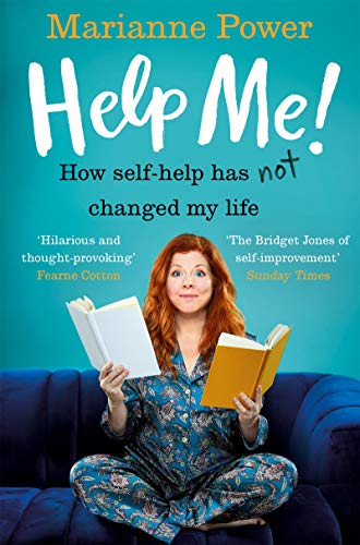 Book cover: woman in pajamas reading, title “Help Me!” in large script.