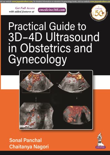 Book cover: “Practical Guide to 3D-4D Ultrasound” with ultrasound images.