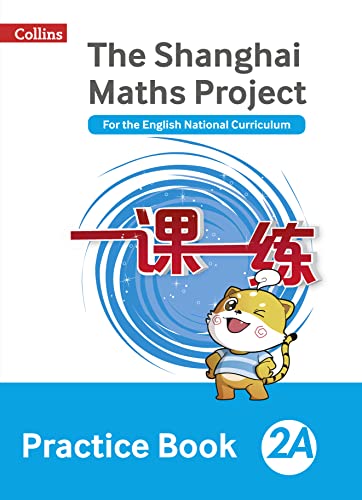 Collins “The Shanghai Maths Project” Practice Book 2A with cartoon cat.