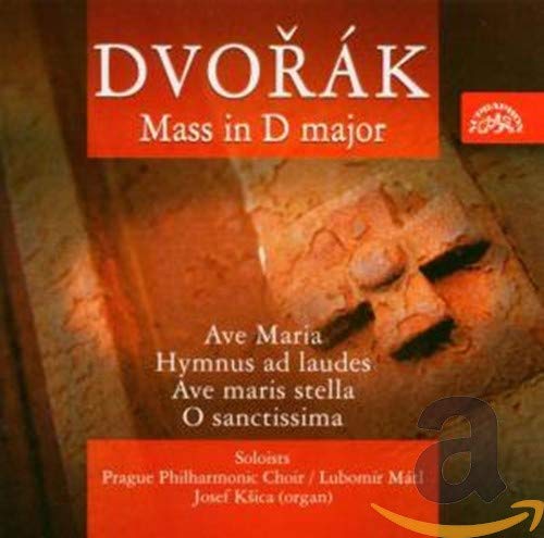 CD cover for Dvorák’s Mass in D major featuring a blurred face.