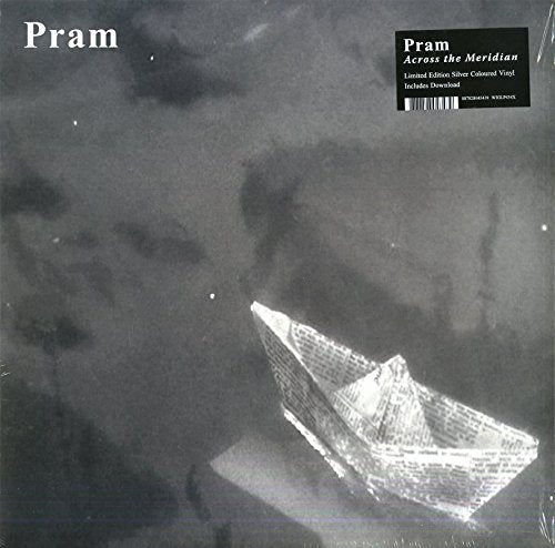 Pram album cover: grayscale image of a paper boat on water.