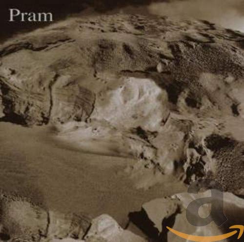 CD cover for Pram’s “The Moving Frontier” featuring a textured, sandy landscape.