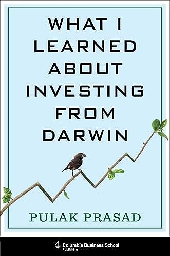 Book cover with title and author name featuring a bird perched on a line graph.