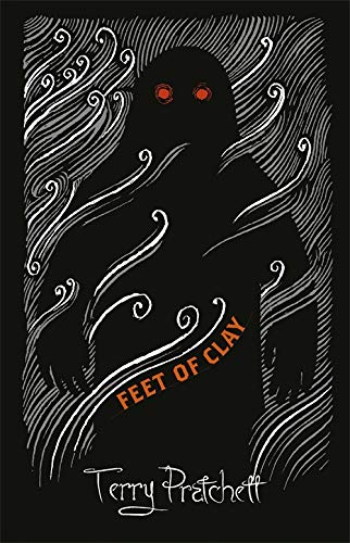 Book cover featuring a black silhouette with glowing red eyes amidst swirling white lines.