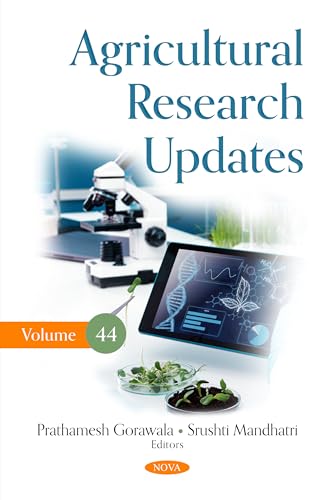 Book cover: "Agricultural Research Updates, Volume 44" with science imagery.