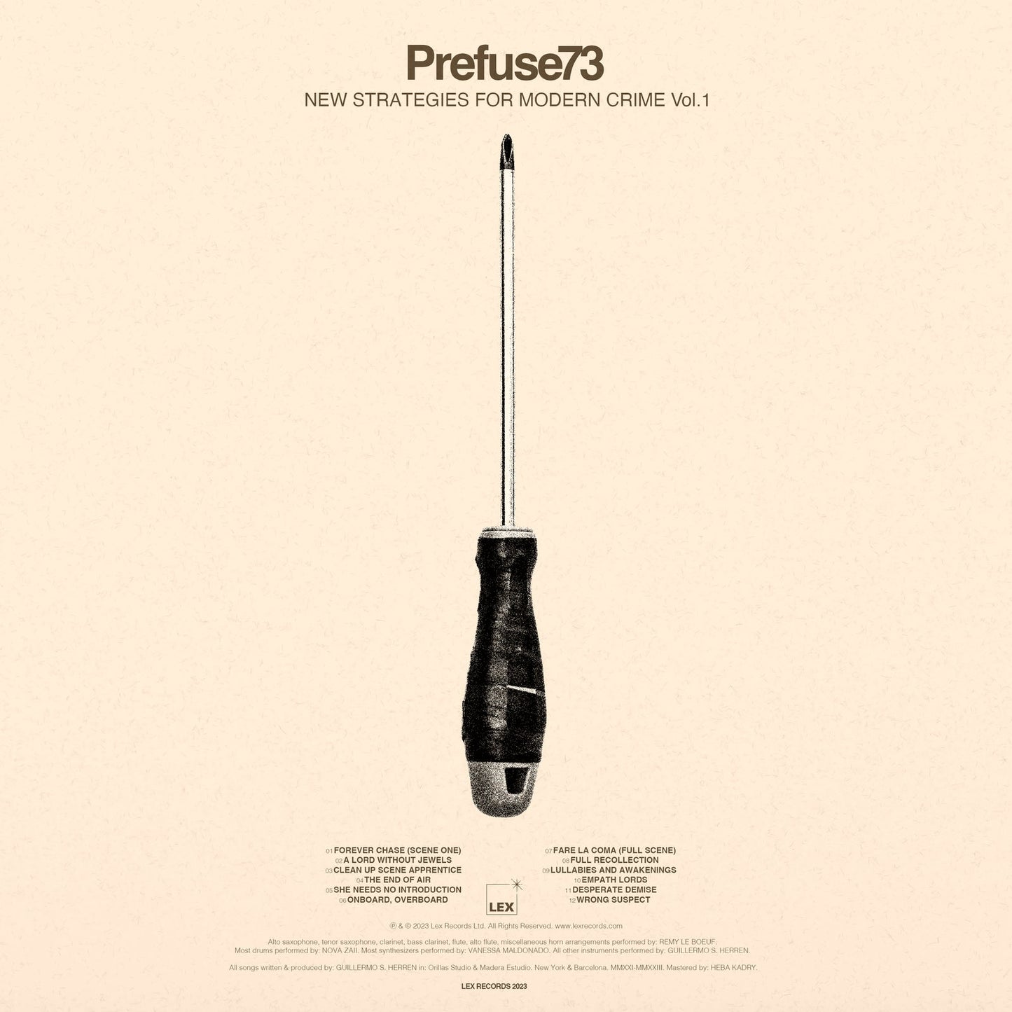 CD cover for Prefuse 73’s “New Strategies Vol. 1” featuring a gun.