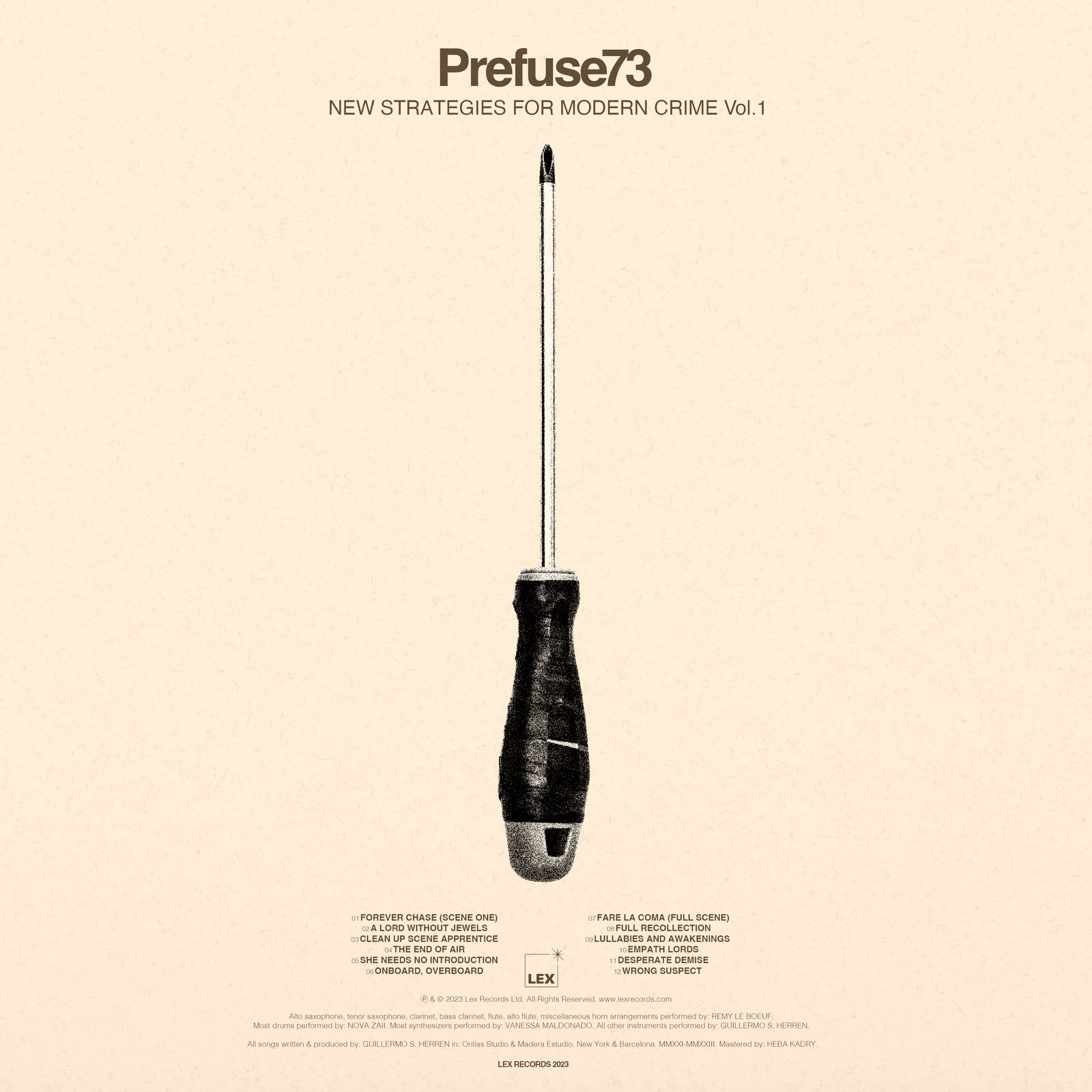 CD cover for Prefuse 73’s “New Strategies Vol. 1” featuring a gun.