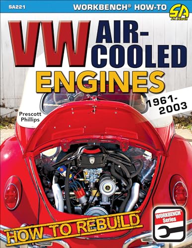 Book cover showing a red VW Beetle engine bay with repair instructions.