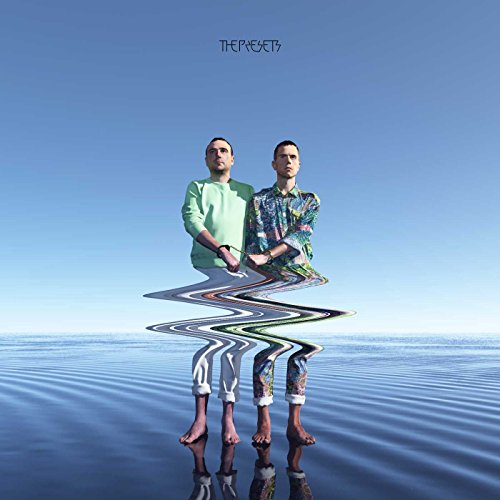 Two men distorted over water, album cover for The Presets’ Pacifica.