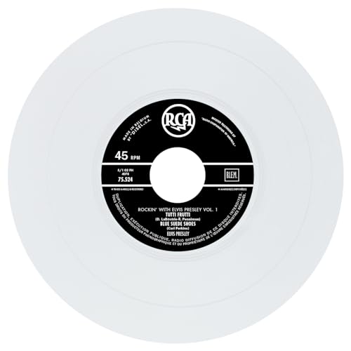 White vinyl record label with black center, RCA logo, and song titles.