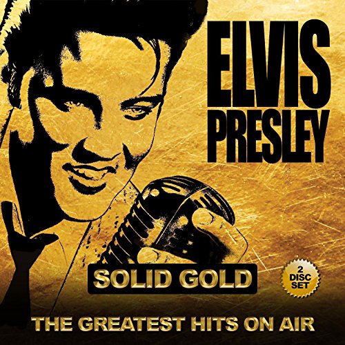 Elvis Presley “Solid Gold” CD cover with portrait and microphone.
