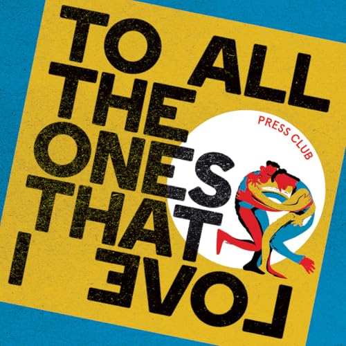 CD cover with yellow background, bold black text, and an illustration of two people hugging.