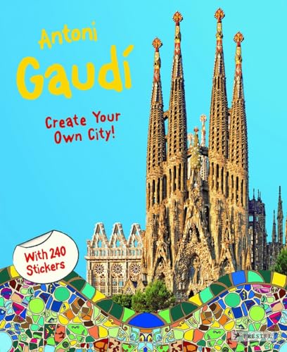 Sticker book cover featuring Sagrada Família and colorful mosaic details.