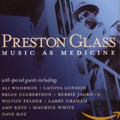 CD cover for Preston Glass’s “Music As Medicine” featuring a portrait.