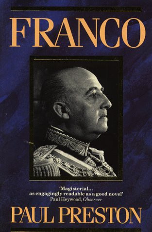 Book cover: "Franco" biography with a portrait of Francisco Franco in uniform.