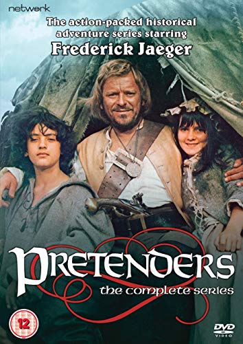 DVD cover for "Pretenders" featuring three people in historical clothing.