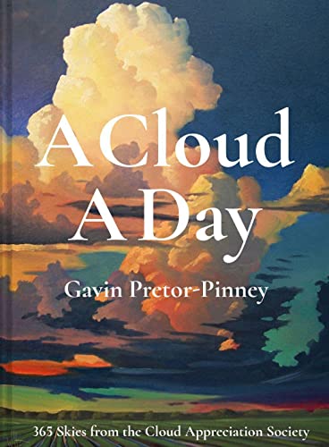 Book cover: “A Cloud A Day” with painted clouds and white text.