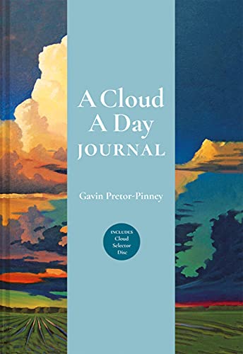 Blue journal cover with painted clouds and title "A Cloud A Day".