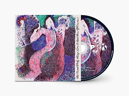 CD cover and disc featuring abstract, colorful, textured artwork of figures and text.