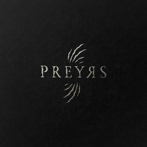 Black square with the band name "PREYAS" and claw-like markings.