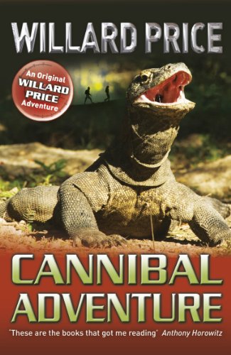 Book cover featuring a Komodo dragon with its mouth open on a red background.