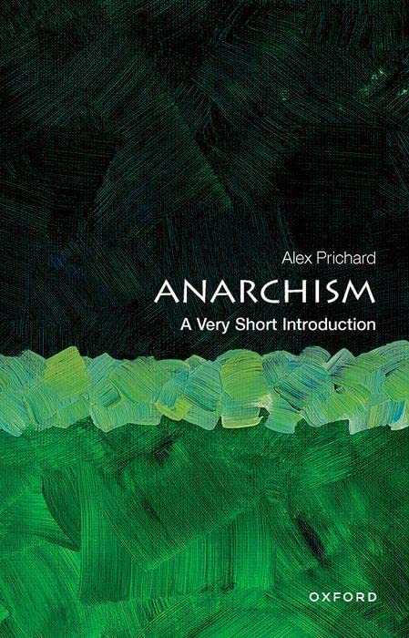 Book cover for "Anarchism" with green and dark textured background.