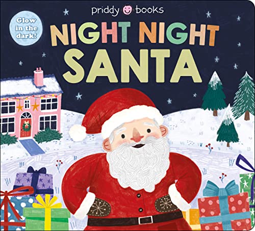 Cover of "Night Night Santa" children’s book with Santa and gifts.