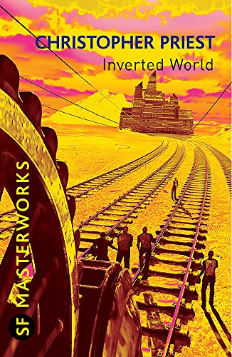 Book cover showing people walking on train tracks toward a distant city under yellow sky.