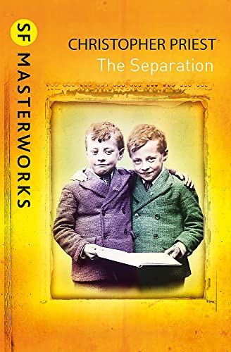 Book cover: two young boys in vintage clothing, orange background.