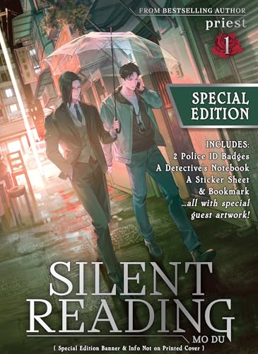 Novel cover: two men walking under an umbrella in a city street.