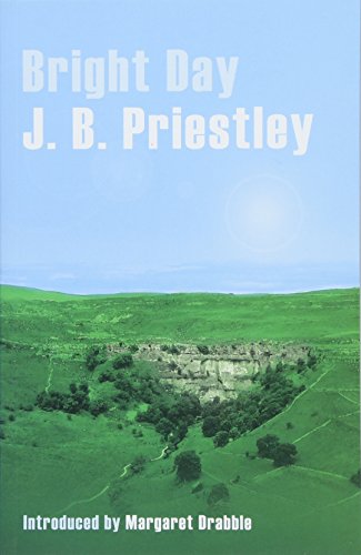 Book cover for Bright Day by J. B. Priestley featuring a green hilly landscape.