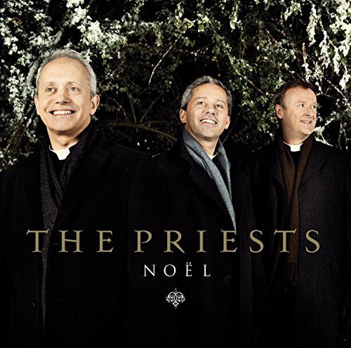 CD cover featuring three smiling priests in clerical collars and dark coats.