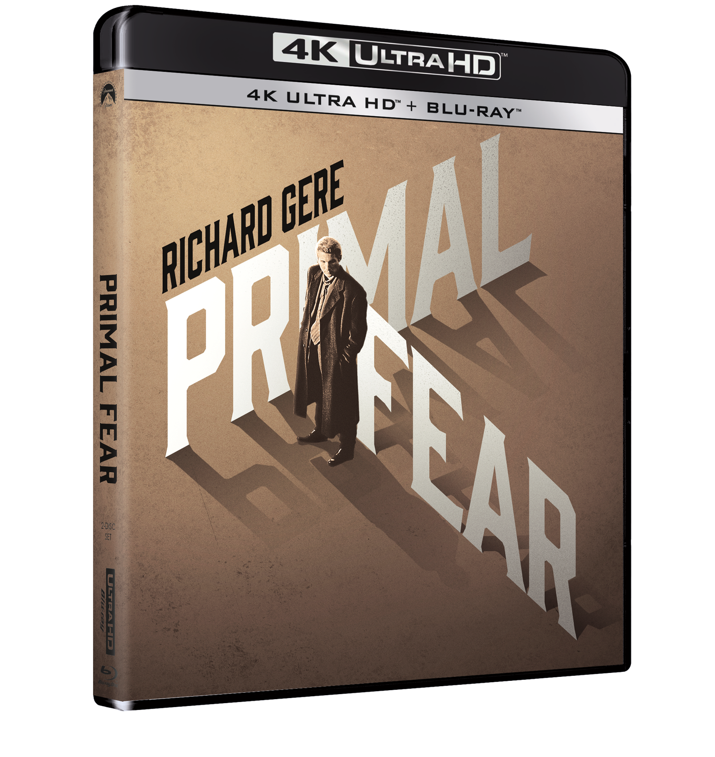 Primal Fear" 4K UHD Blu-ray case featuring Richard Gere in a dark suit.