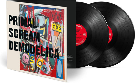 Album cover for Primal Scream’s “Demodelica” with abstract, colorful painting.